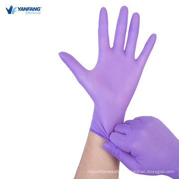 Purple Large Exam Medical Nitrile Gloves